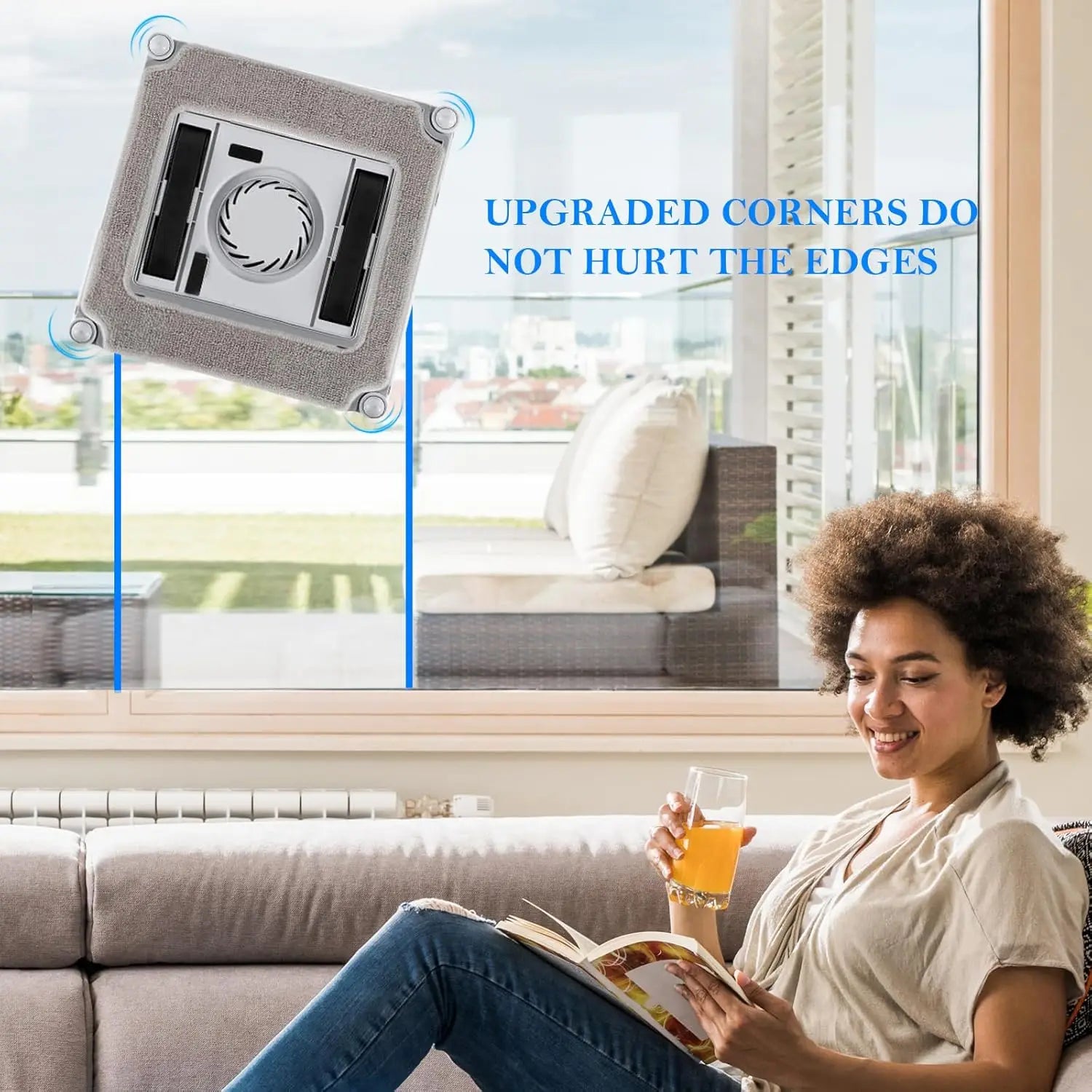 Robot aspirateur de vitres amélioré 2026 avec aspirateur intelligent automatique double bidirectionnel ultra-mince de 5600 Pa, pour carrelage/classe