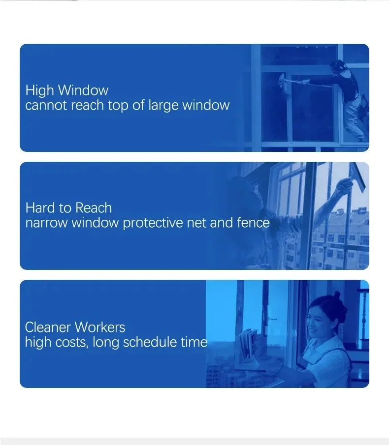 Robot nettoyeur de vitres automatique 100-240 V, prix EU, nettoyage intelligent pour la maison