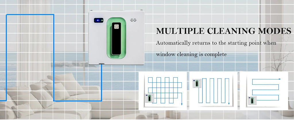 Robot aspirateur de vitres amélioré 2026 avec aspirateur intelligent automatique double bidirectionnel ultra-mince de 5600 Pa, pour carrelage/classe