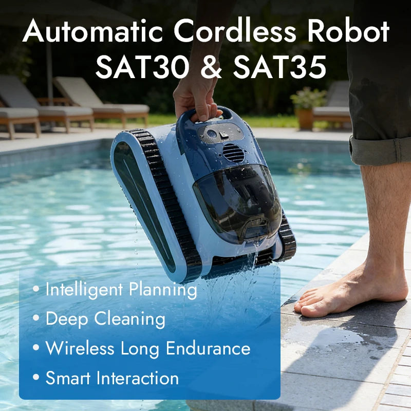 Robot nettoyeur de piscine automatique sans fil, système de filtration robotisé de haute qualité en stock dans l'UE pour piscines