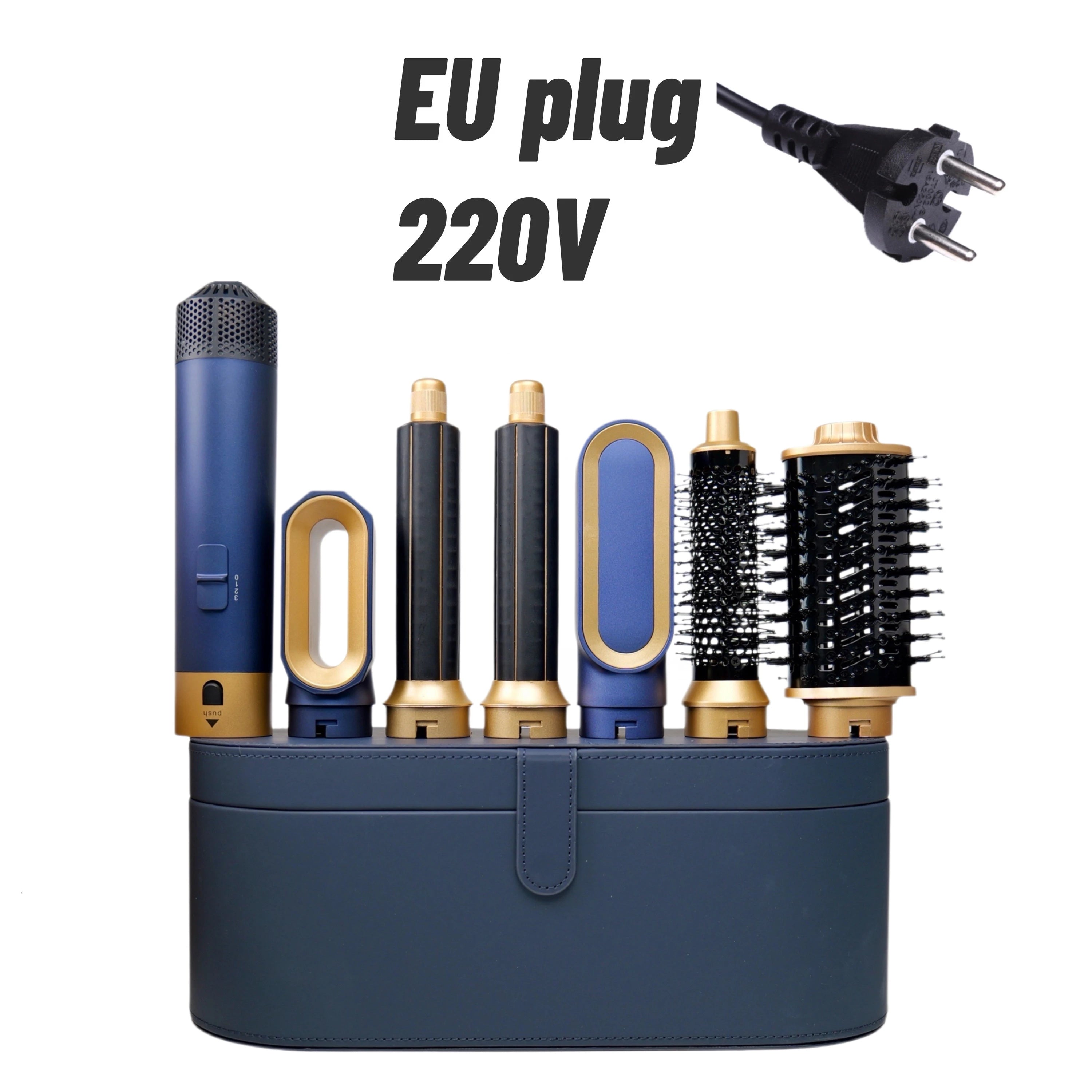 Sèche-cheveux multifonction 6 en 1 au design innovant : styler 6 en 1 avec fer à boucler et brosse à air chaud.