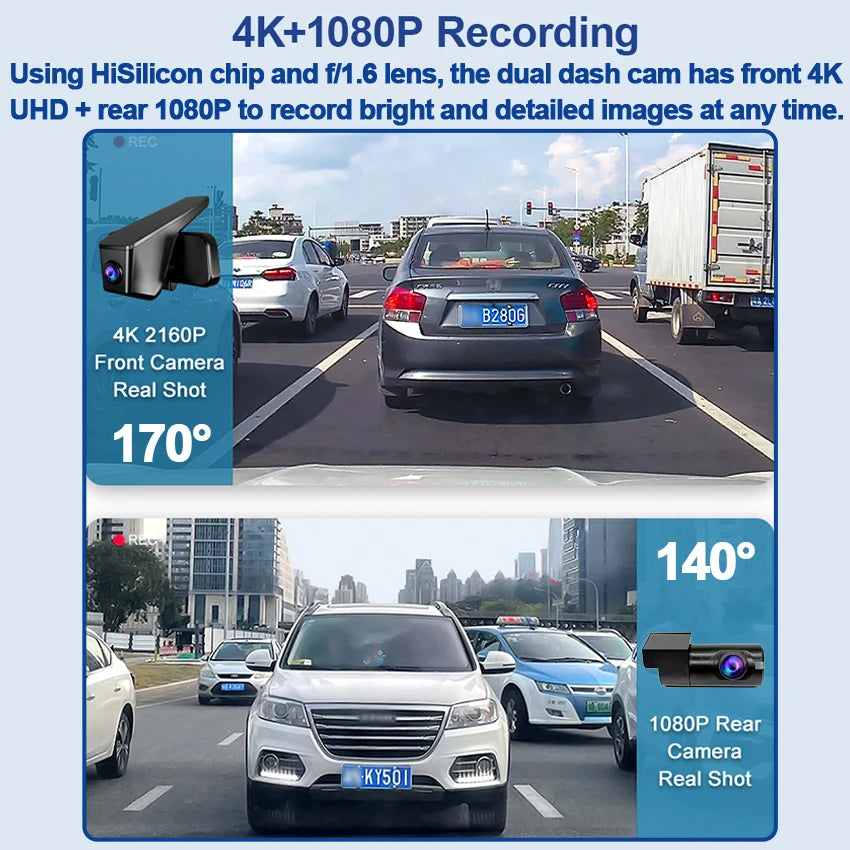 Caméra embarquée pour Jaguar L-Pace et I-Pace (X590) 2019-2023 : installation facile, enregistrement vidéo haute qualité 4K 2160p.