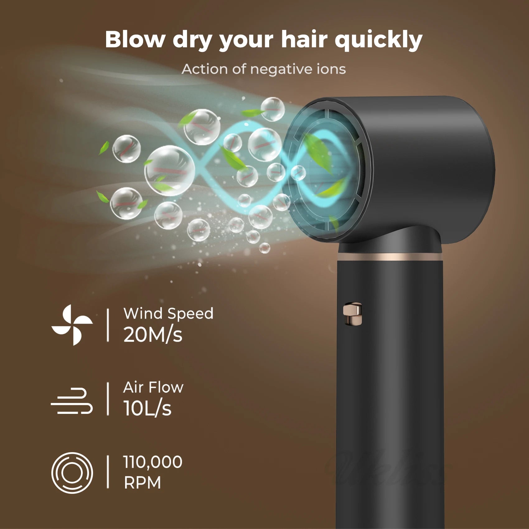 Brosse séchoir à air 5 en 1 UKLISS, brosse à air chaud pour boucler les cheveux, styler avec ionisation négative