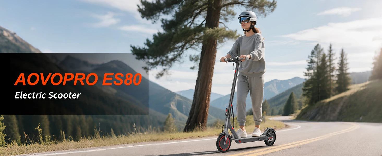 Trottinette électrique AOVOPRO ES80 350W, batterie 10,5 Ah, vitesse maximale de 30 km/h, contrôle via application intelligente, autonomie maximale de 34 km, pliable, pour adultes