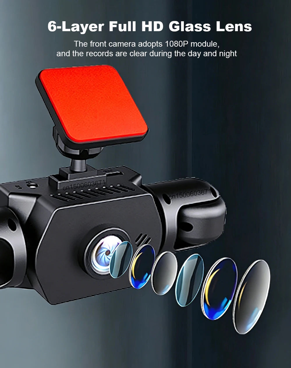 Dash Cam 4 Canaux 360° | Caméra de Voiture HD 1080p avec Vision Nocturne et Enregistrement Continu