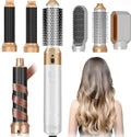 Brosse à air chaud et sèche-cheveux 5 en 1, 110 000 tr/min, ions négatifs, bouclage et lissage