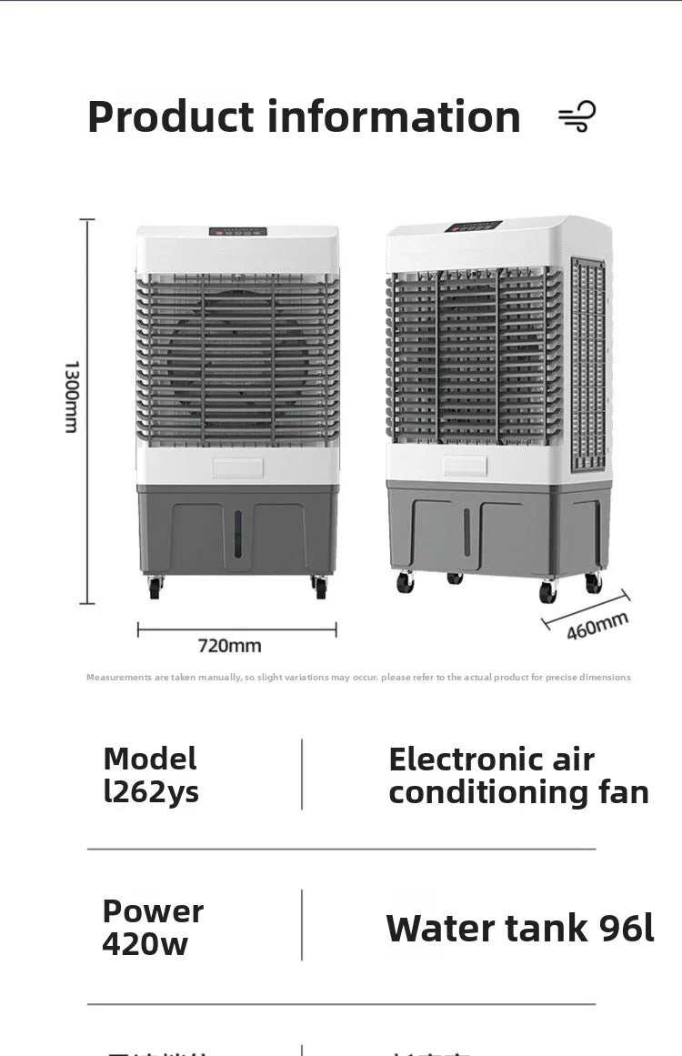 Ventilateur Chigo avec compartiment à glace : refroidissement puissant pour les chaudes journées d'été