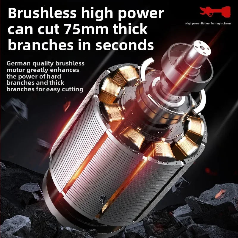 Ciseaux Électriques de Jardin Rechargeables | Sécateur pour Taille des Arbres, Branches et Arbustes