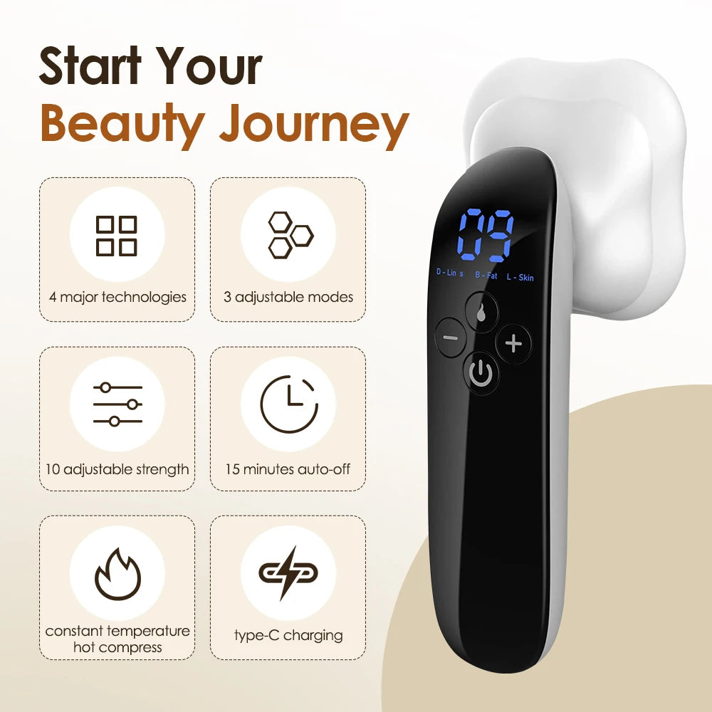 Masseur Anti-Cellulite Électrique 4 Modes | Appareil de Remodelage Corporel et Raffermissement de la Peau