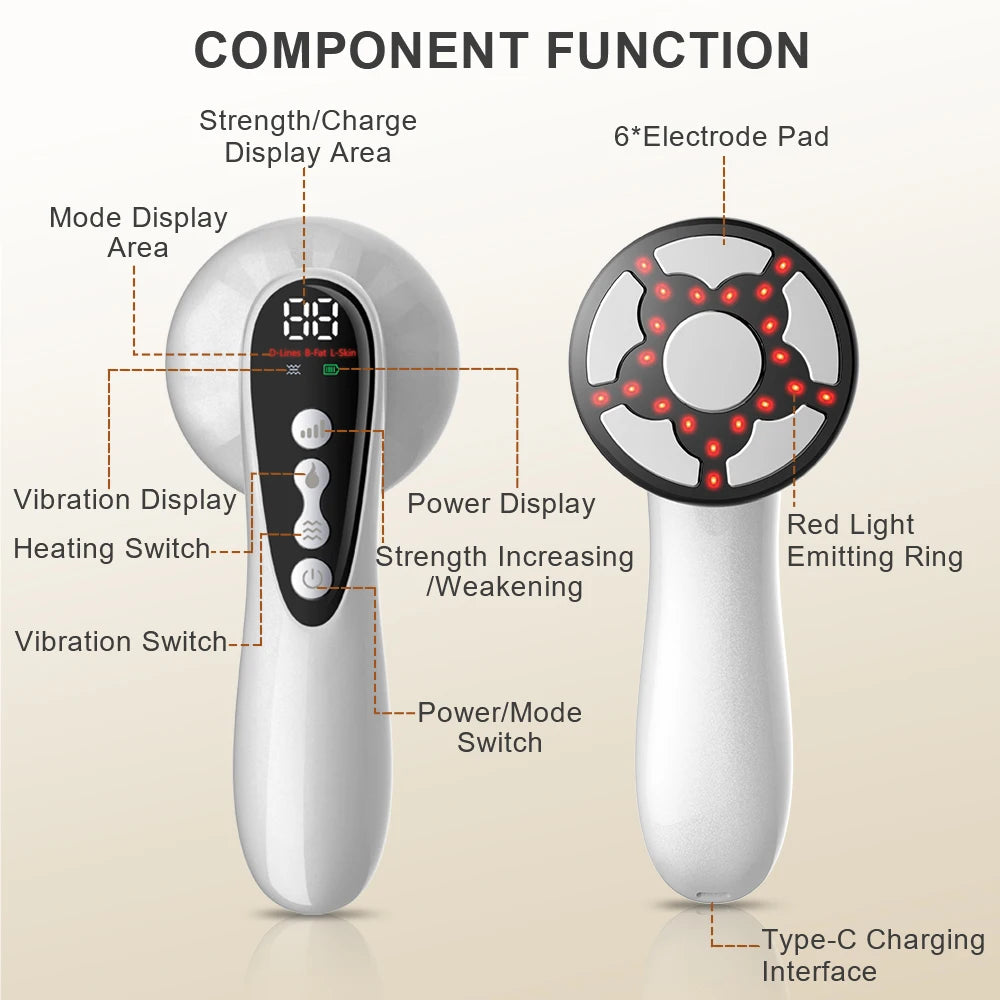 Masseur Anti-Cellulite Électrique 4 Modes | Appareil de Remodelage Corporel et Raffermissement de la Peau