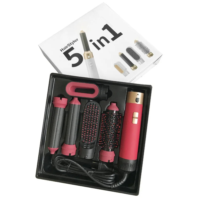 Sèche-cheveux automatique transfrontalier 5 en 1, peigne, lisseur multifonction, fer à friser, trois fonctions pour une coiffure révolutionnaire