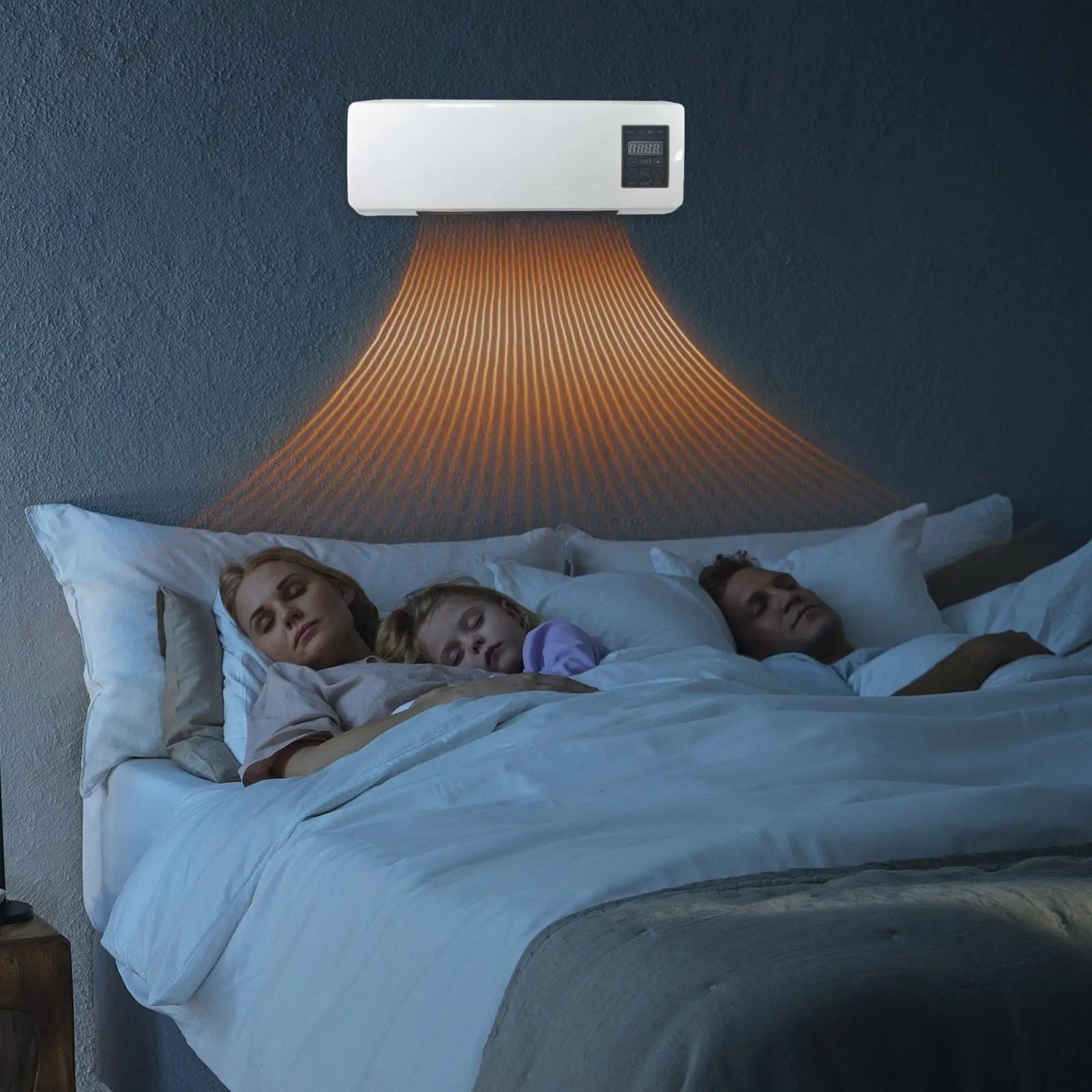Ventilateur de climatisation portable blanc, certifié DEEE