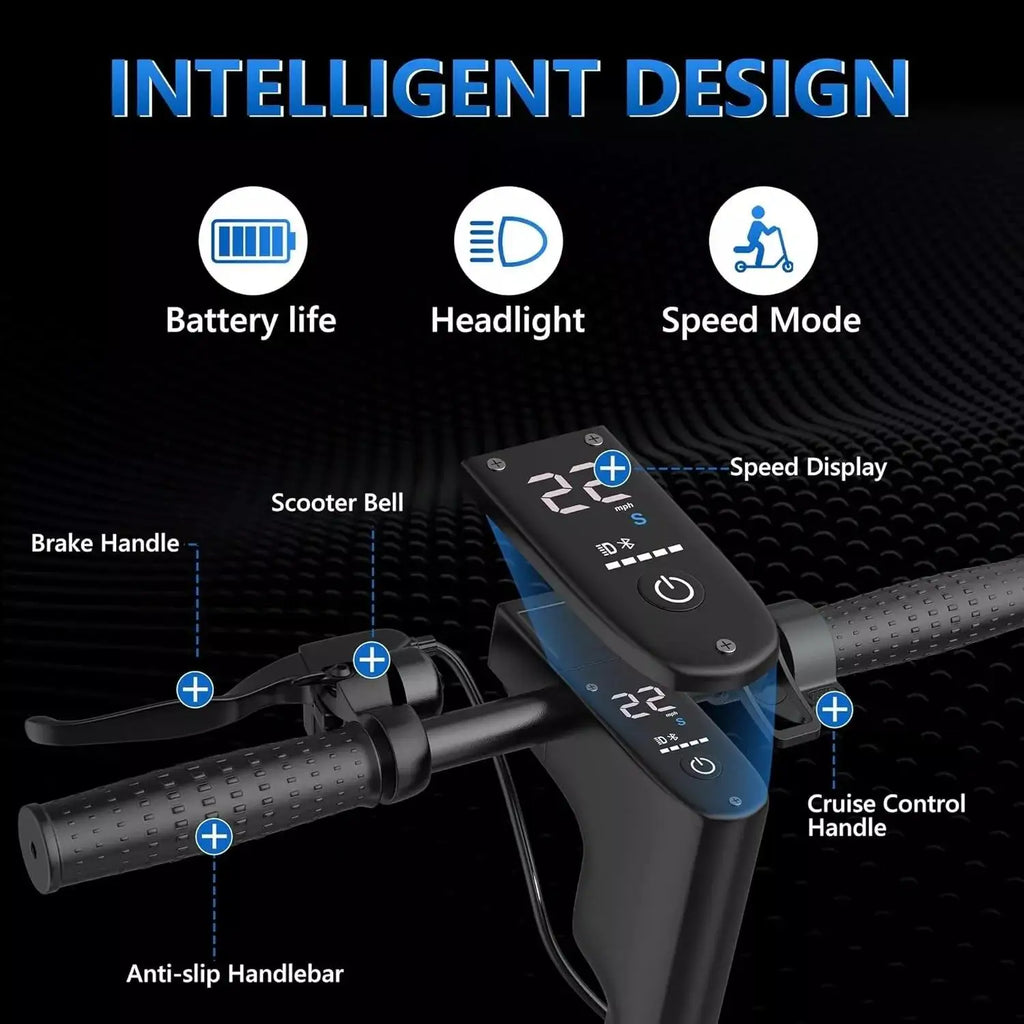 Trottinette électrique pliable LADPED LPMAX, pneus de 10 pouces, vitesse maximale de 35 km/h, 500 W, batterie de 14,5 Ah, autonomie de 45 km, double suspension.