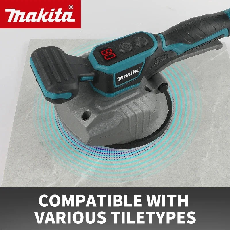 Outil de Pose de Carrelage Électrique Makita | Niveleuse Vibrante 10 000 RPM avec 8 Vitesses et Batterie Longue Autonomie