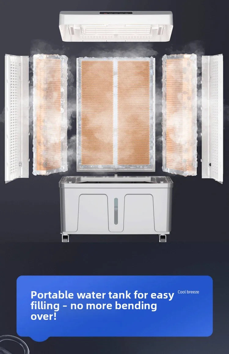 Ventilateur Chigo avec compartiment à glace : refroidissement puissant pour les chaudes journées d'été