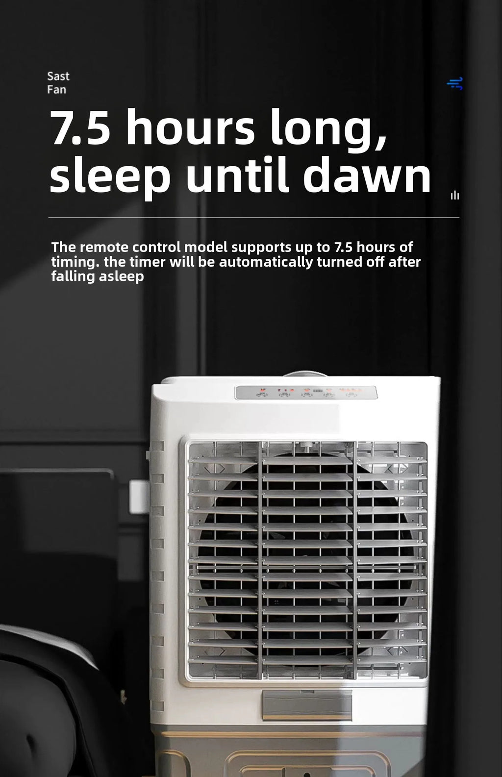 Ventilateur de climatisation à circulation d'évaporation pour réfrigérateur industriel, grand format, avec ajout d'eau fraîche. Utilisation commerciale.