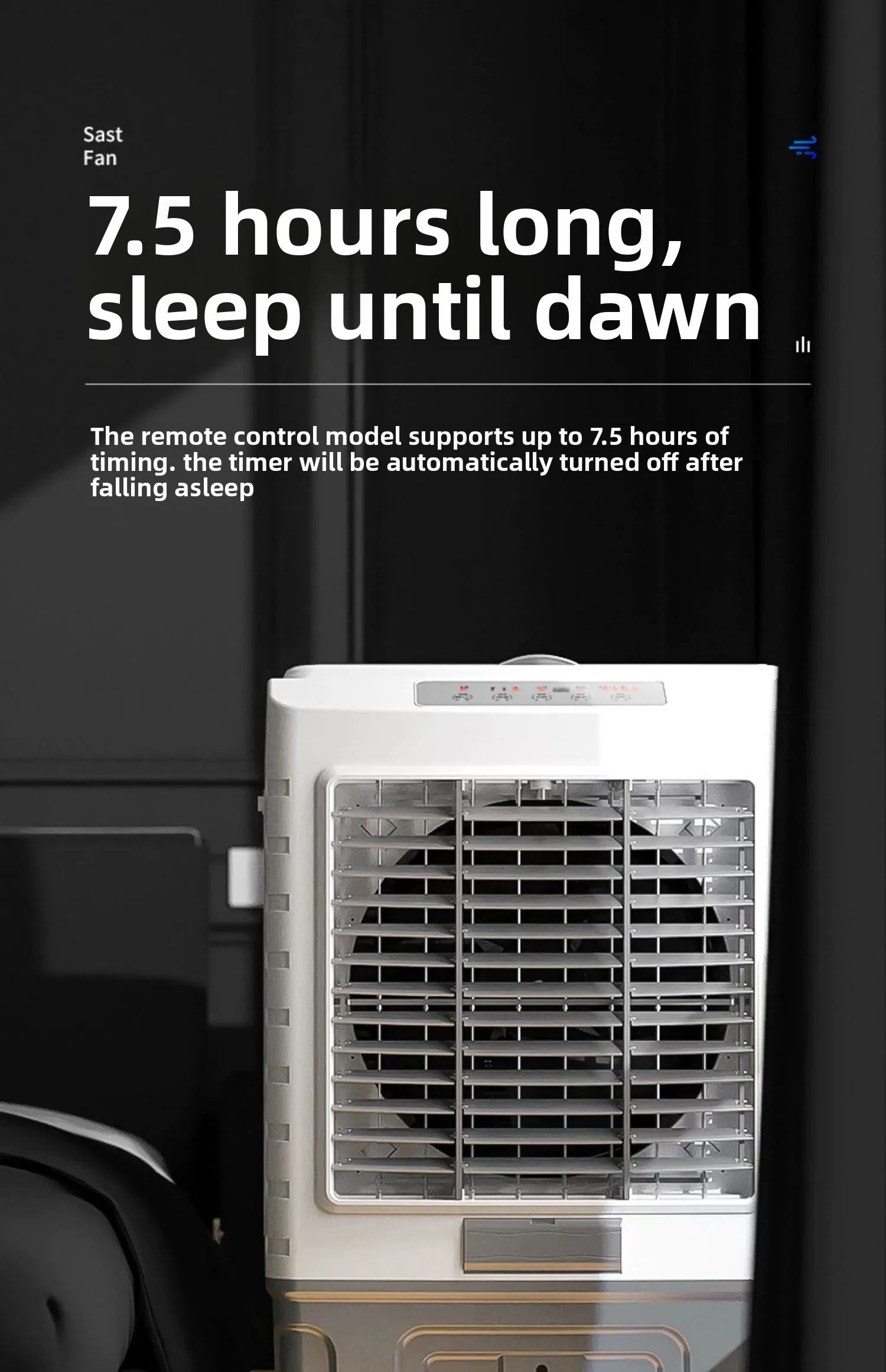 Ventilateur de climatisation à circulation d'évaporation pour réfrigérateur industriel, grand format, avec ajout d'eau fraîche. Utilisation commerciale.