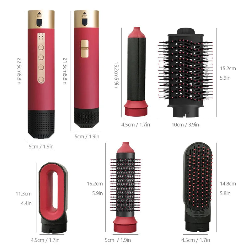 Sèche-cheveux automatique transfrontalier 5 en 1, peigne, lisseur multifonction, fer à friser, trois fonctions pour une coiffure révolutionnaire
