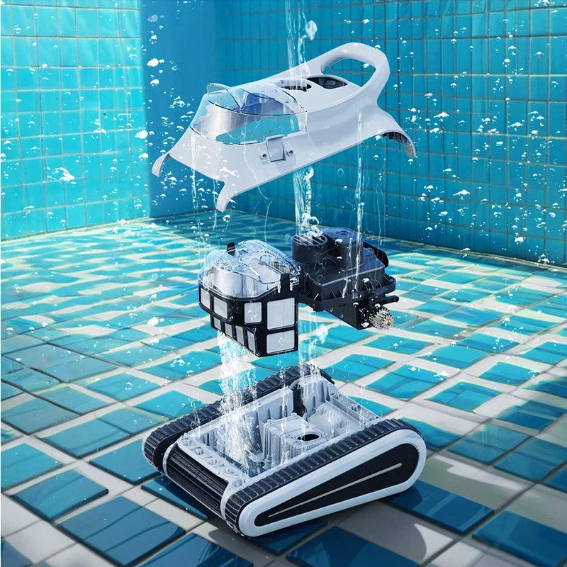 Robot nettoyeur de piscine automatique sans fil, système de filtration robotisé de haute qualité en stock dans l'UE pour piscines