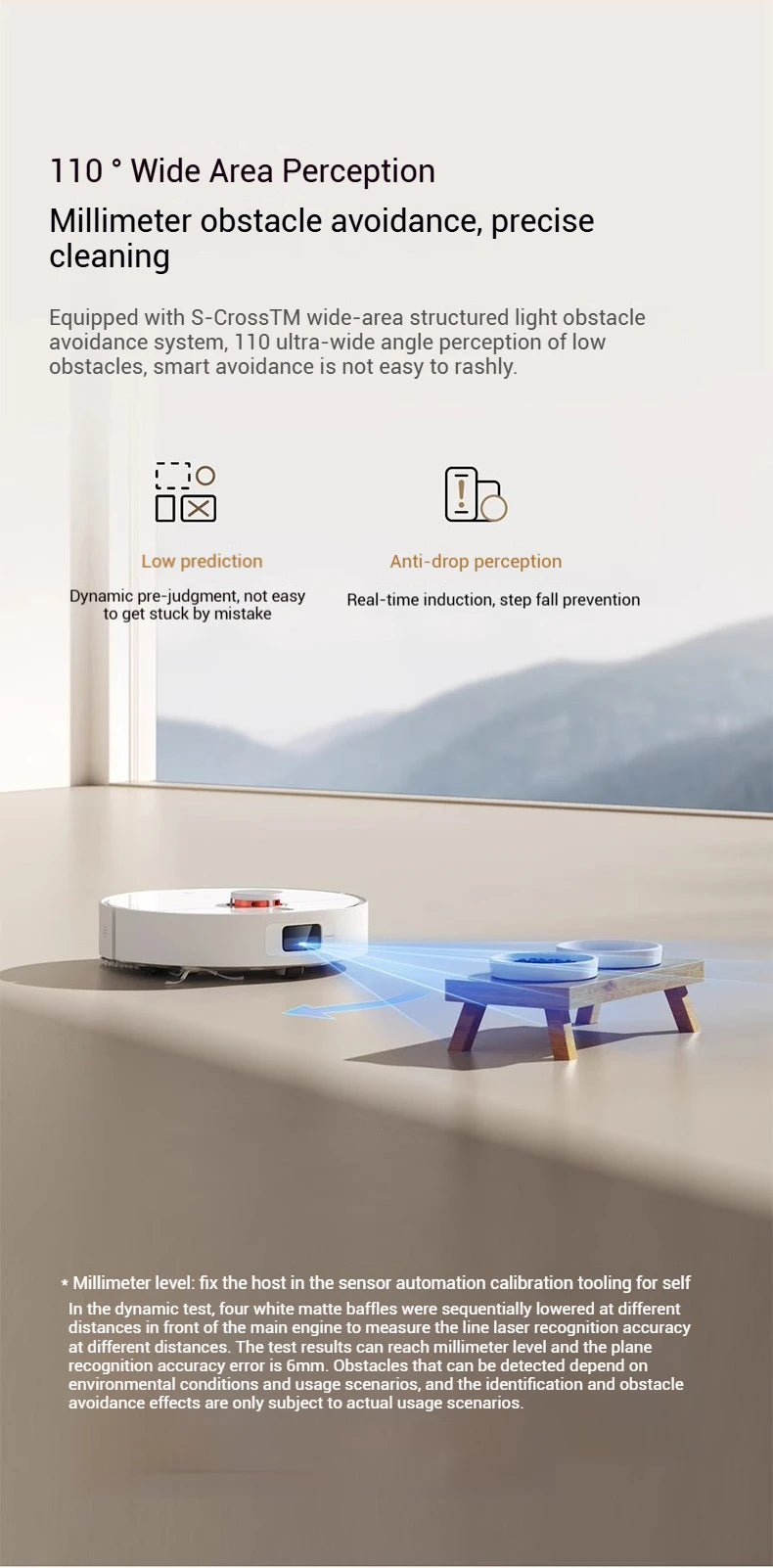 Robot aspirateur XIAOMI MIJIA H40 : nettoyage intelligent de la maison, balayage rotatif haute vitesse, aspiration cyclonique 10 000 Pa, laser LDS