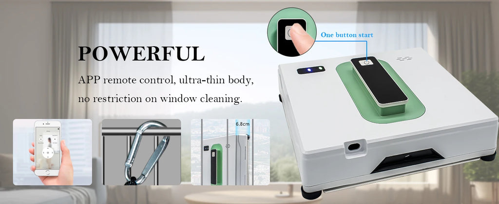 Robot aspirateur de vitres amélioré 2026 avec aspirateur intelligent automatique double bidirectionnel ultra-mince de 5600 Pa, pour carrelage/classe