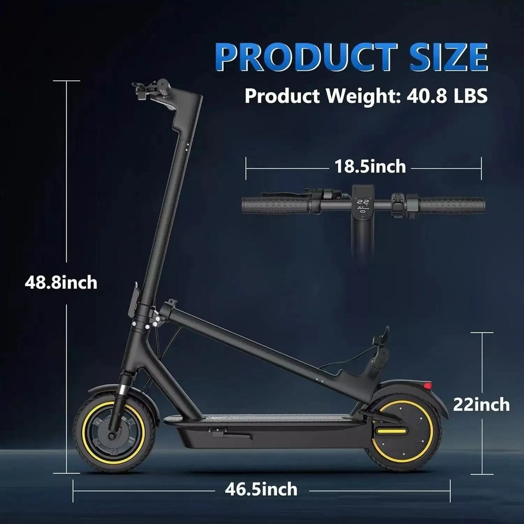 Trottinette électrique pliable LADPED LPMAX, pneus de 10 pouces, vitesse maximale de 35 km/h, 500 W, batterie de 14,5 Ah, autonomie de 45 km, double suspension.