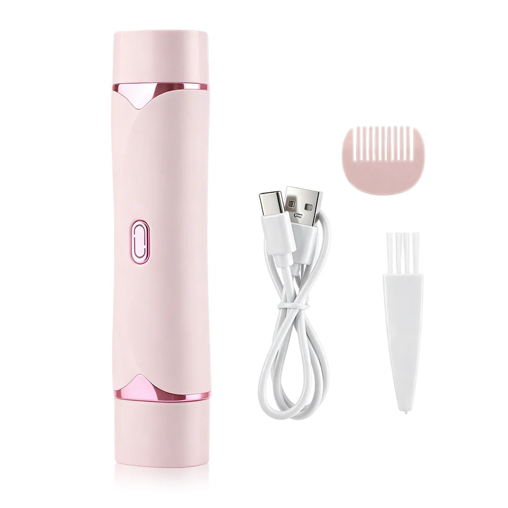 Épilateur AFDEAL, 2 têtes, sec/mouillé, rechargeable, certifié CE/RoHS, usage corps