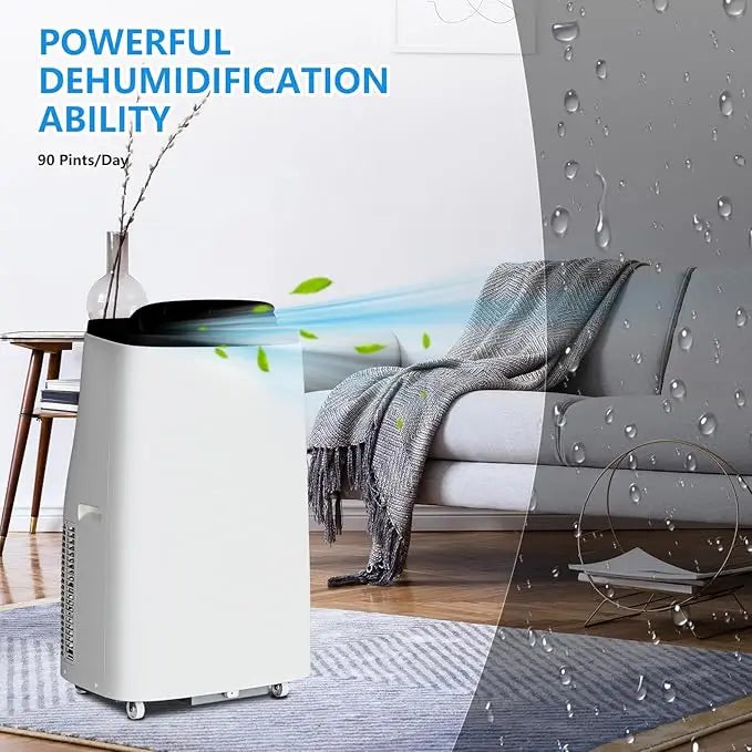 Climatiseur Mobile 14 000 BTU | Refroidissement Rapide, Déshumidificateur et 3 Vitesses pour Maison & Bureau