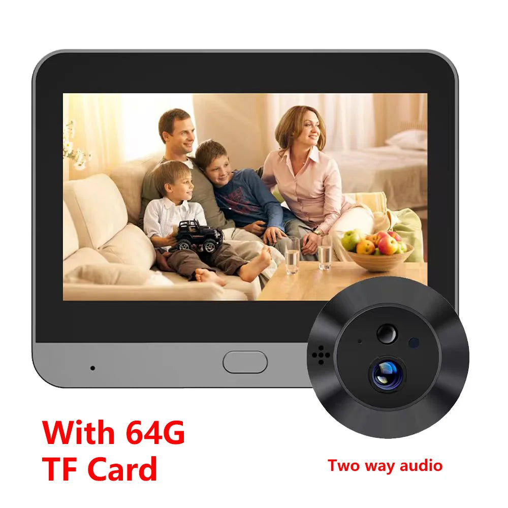 Judas Numérique Wi-Fi 3 MP | Caméra PIR, Application Tuya SmartLife et Batterie Rechargeable