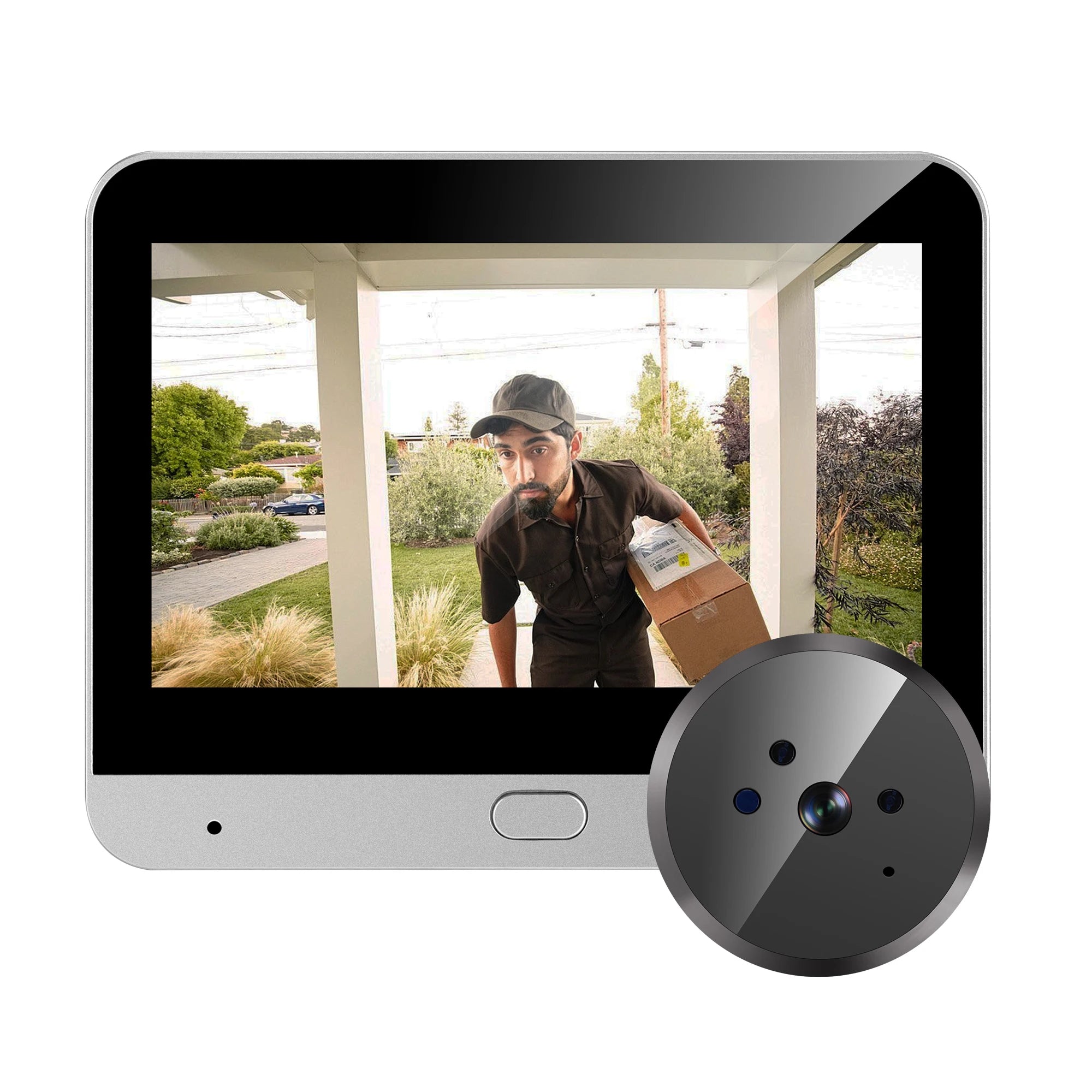 Caméra de porte intelligente 3MP ICam365 avec application, détecteur de mouvement radar et Wi-Fi pour la sécurité de votre maison