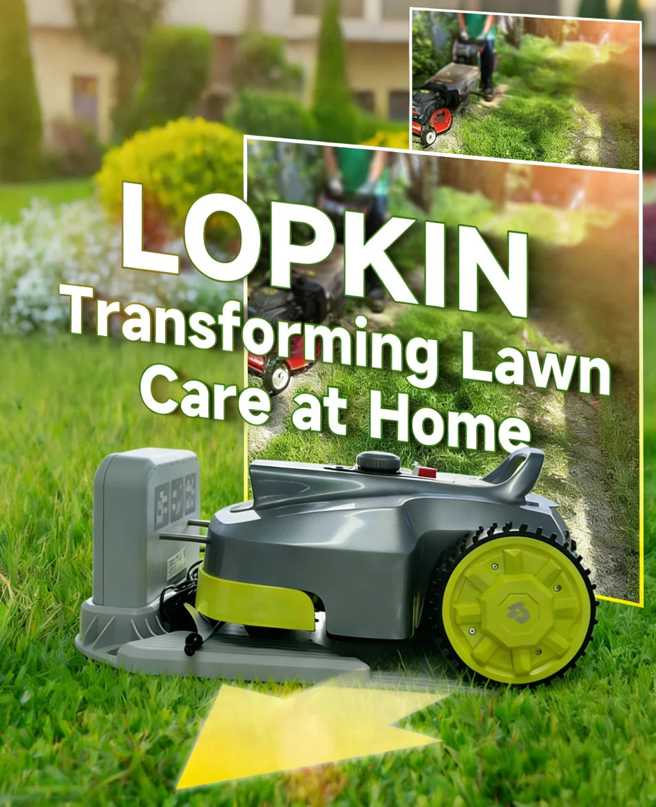 Robot tondeuse à gazon Lopkin L1600 à perception visuelle, navigation précise par IA, planification de parcours entièrement automatique, compagnon intelligent pour votre jardin
