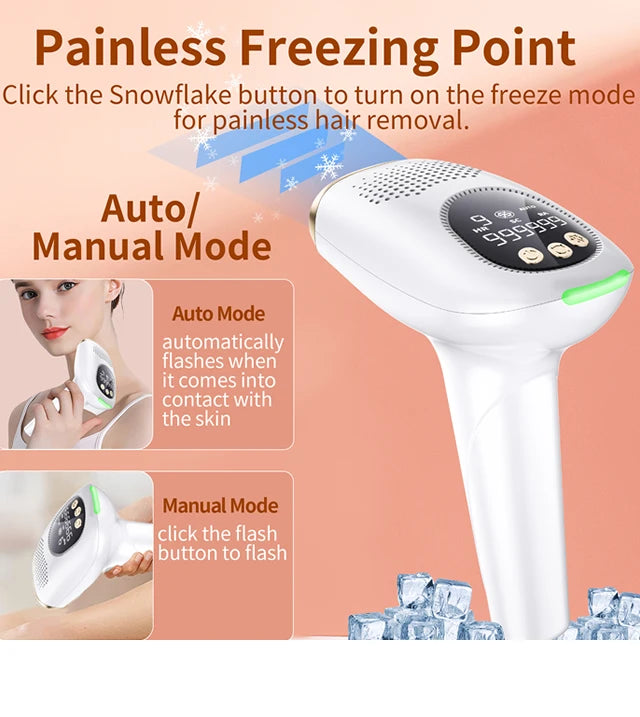 Épilateur laser IPL 999999 flashs pour femmes, usage domestique, épilation indolore, épilateur électrique pour maillot, livraison directe