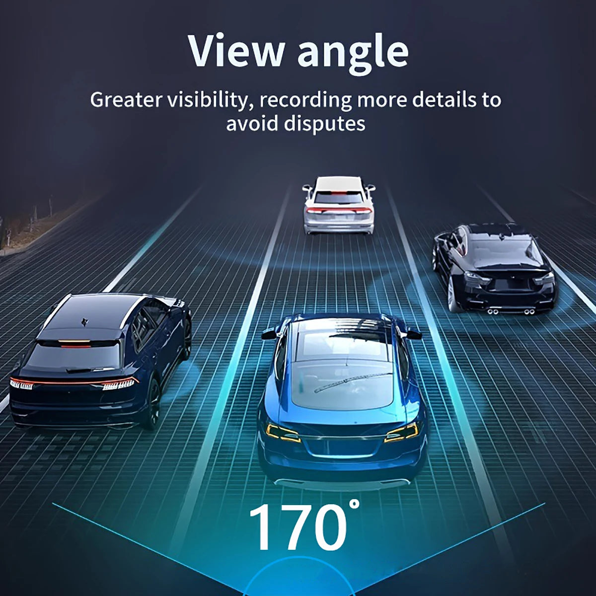 Caméra embarquée pour voiture 1080p avec enregistreur vidéo DVR, double caméra avant et intérieure, enregistrement en boucle et surveillance WiFi.