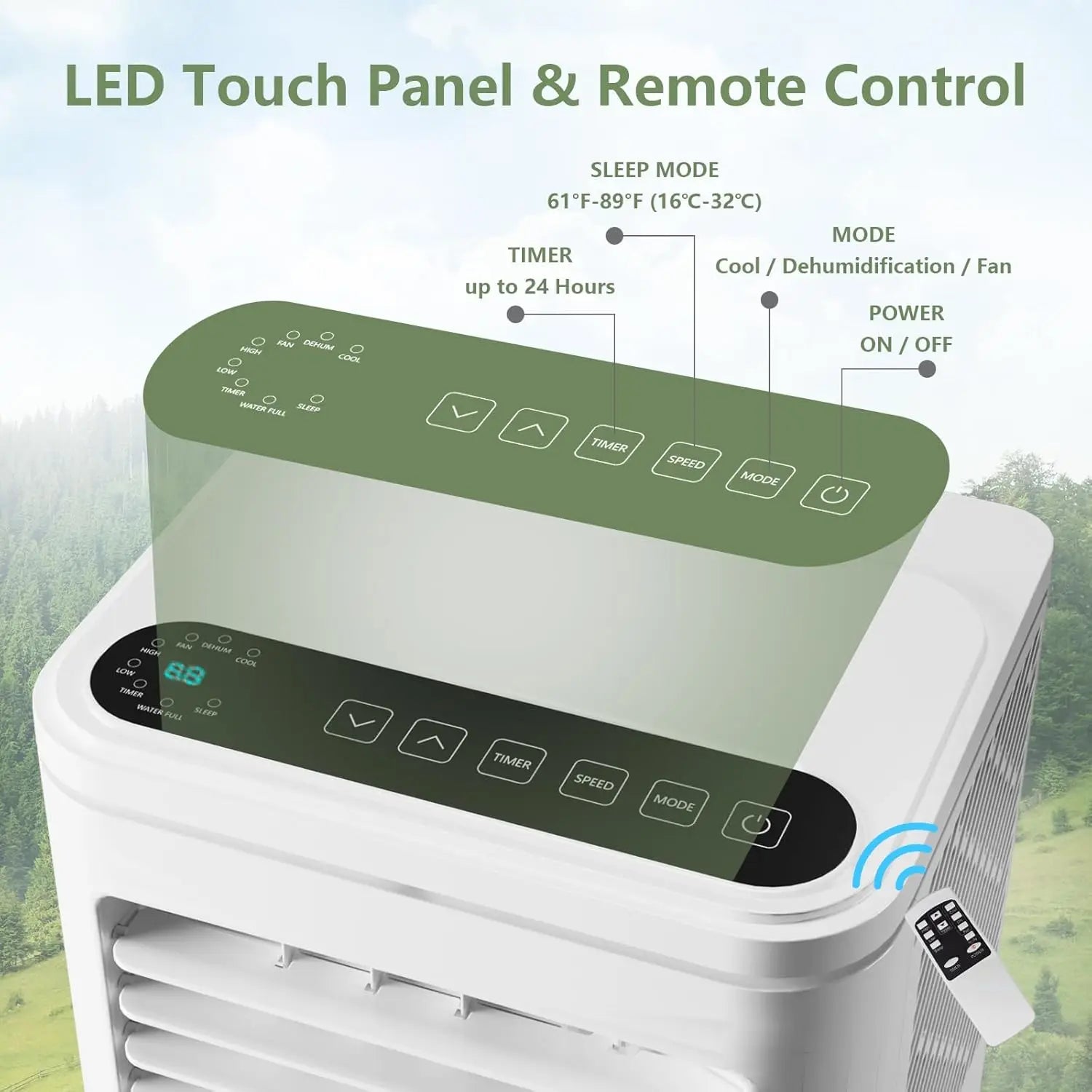 Climatiseur Mobile 10 000 BTU | Refroidissement Rapide, Déshumidificateur 3-en-1 pour 450 pi²