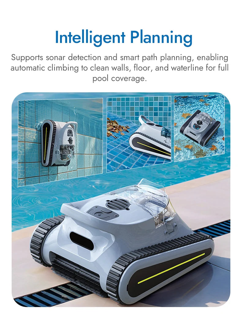 Robot nettoyeur de piscine automatique sans fil, système de filtration robotisé de haute qualité en stock dans l'UE pour piscines
