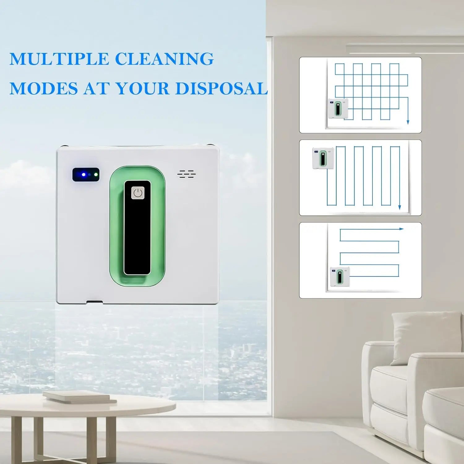 Robot aspirateur de vitres amélioré 2026 avec aspirateur intelligent automatique double bidirectionnel ultra-mince de 5600 Pa, pour carrelage/classe