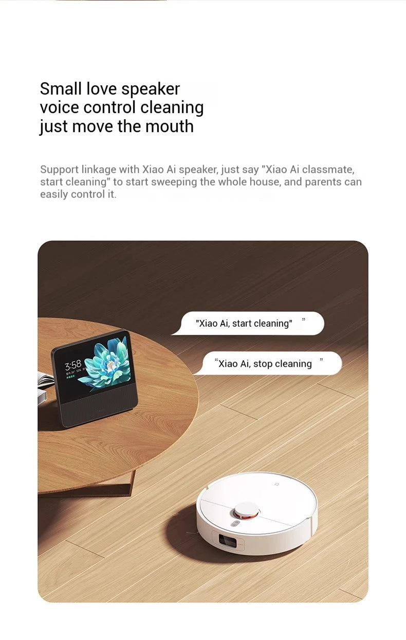 Robot aspirateur XIAOMI MIJIA H40 : nettoyage intelligent de la maison, balayage rotatif haute vitesse, aspiration cyclonique 10 000 Pa, laser LDS