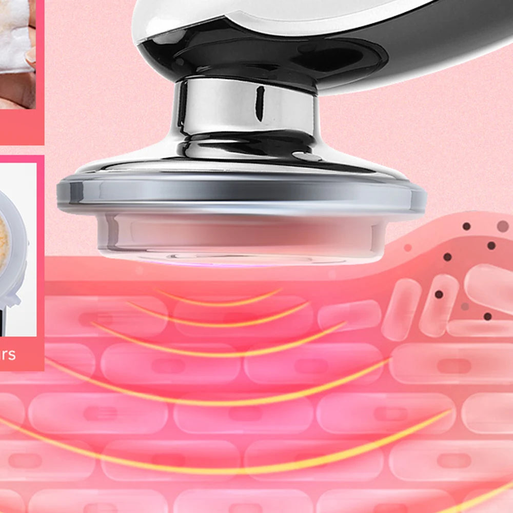 Masseur Facial 7-en-1 EMS & LED | Appareil de Beauté Anti-Âge pour Lifting et Raffermissement du Visage