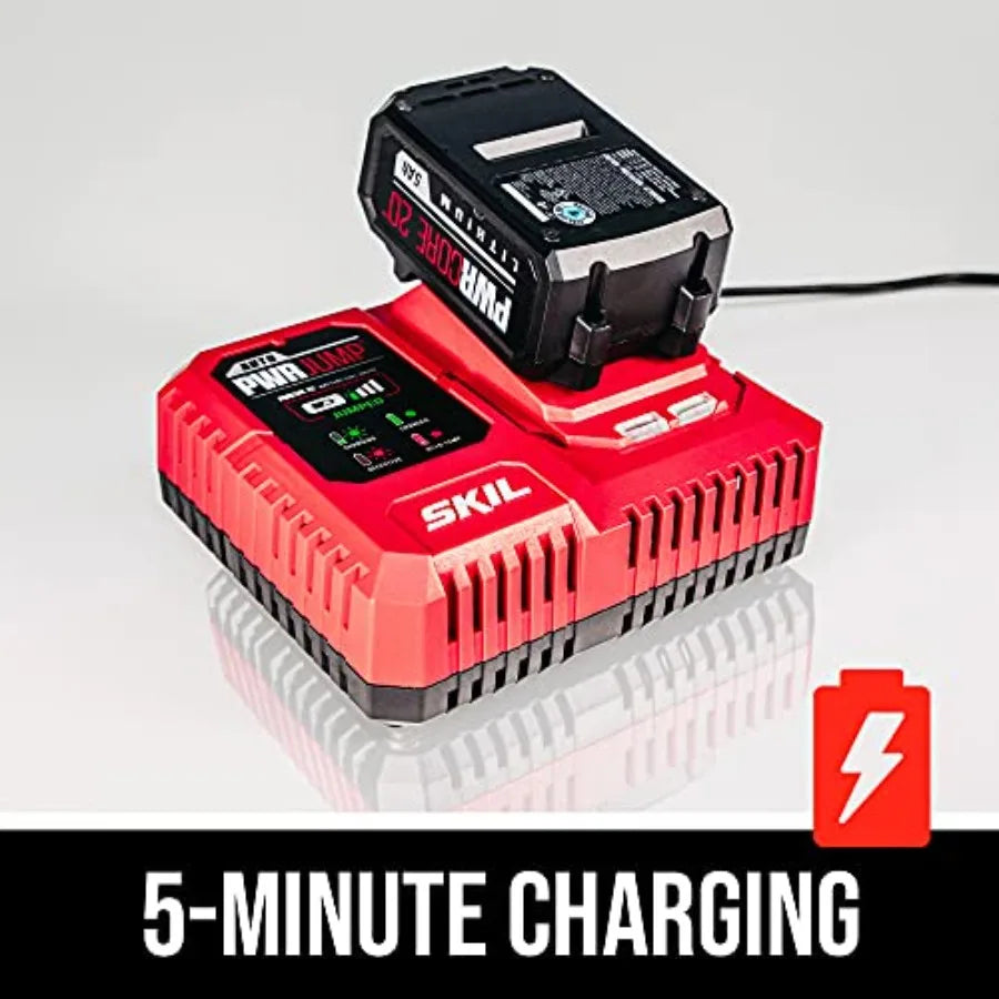 Meuleuse d'angle sans balais PWR CORE 20 20 V 4-1/2 po avec batterie 5,0 Ah, chargeur PWRJump et adaptateur USB PWRAssist inclus - AG2907-1A