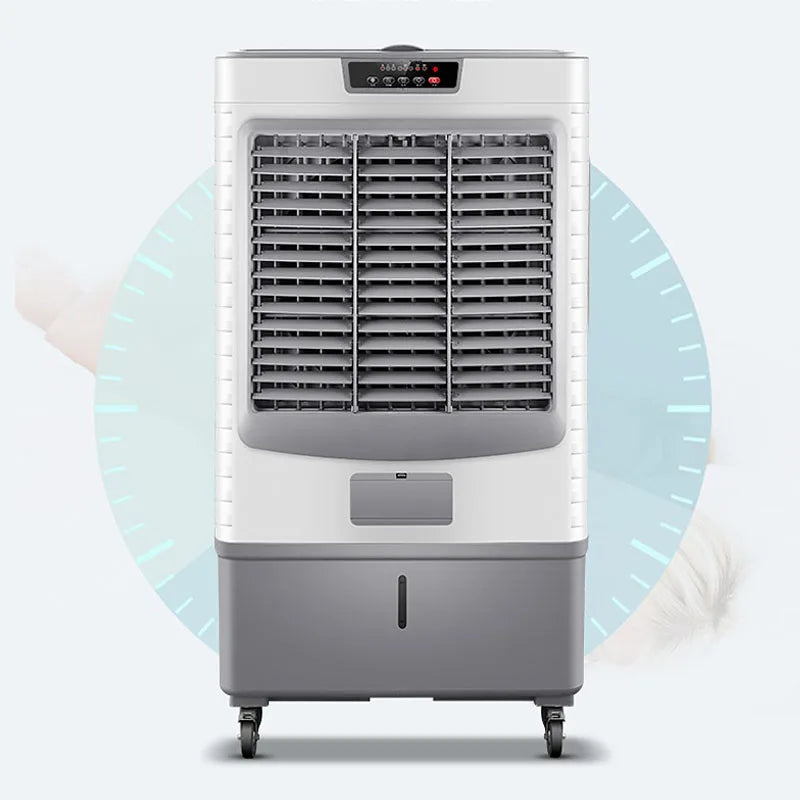 Ventilateur de climatisation à circulation d'évaporation pour réfrigérateur industriel, grand format, avec ajout d'eau fraîche. Utilisation commerciale.