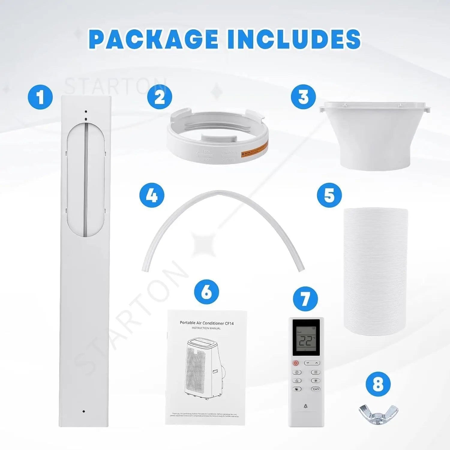 Climatiseur Mobile 14 000 BTU | Refroidit jusqu'à 750 pi², Déshumidificateur 3-en-1 et Télécommande