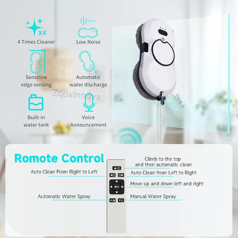 Robot lave-vitres UPS, aspirateur, lave-vitres, robot à plâtre, robot de nettoyage intelligent, balais électriques