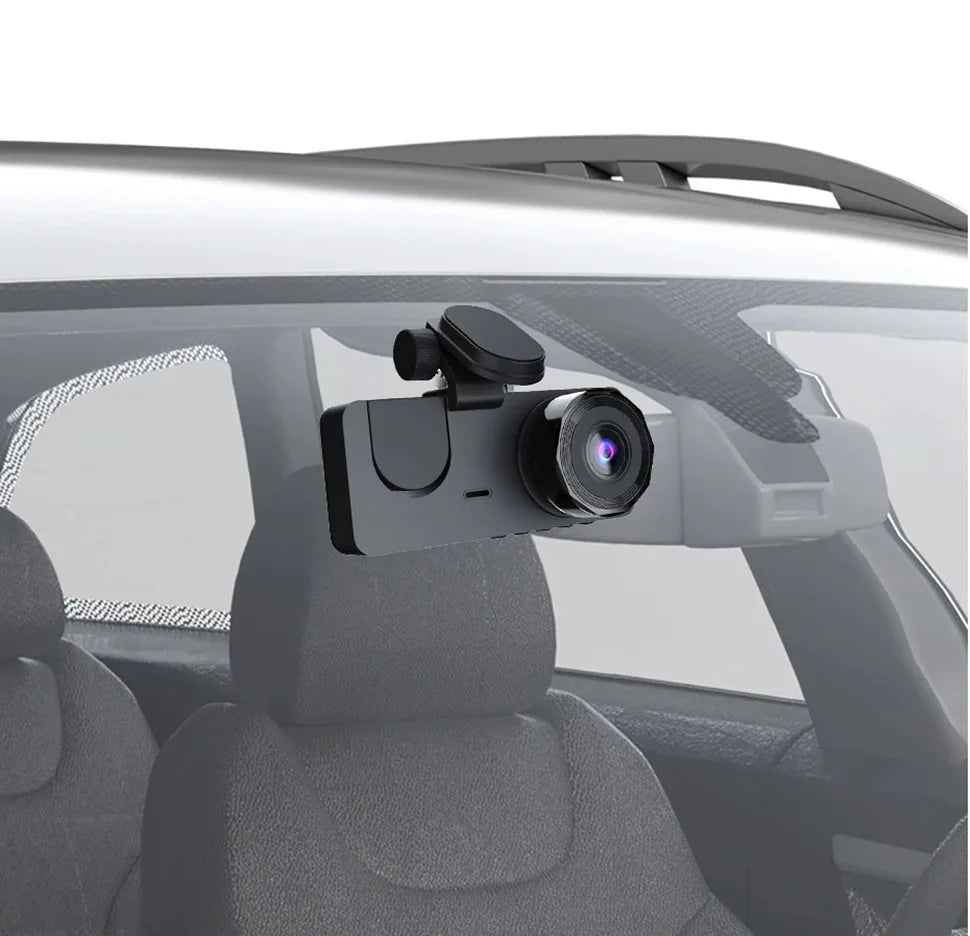 Caméra embarquée pour voiture, enregistreur vidéo HD 1080p, boîtier noir DVR à double objectif avec caméra de recul pour véhicule