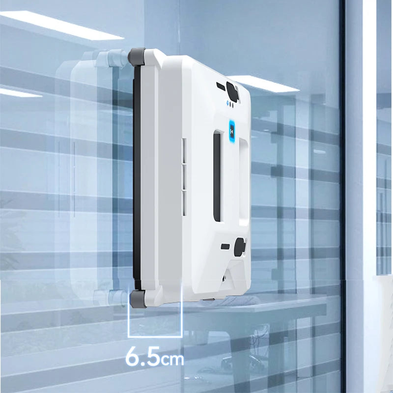 Robot lave-vitres à double jet d'eau avec télécommande, nettoyeur de vitres électrique pour fenêtres extérieures d'immeubles de grande hauteur, système anti-chute pour maison connectée