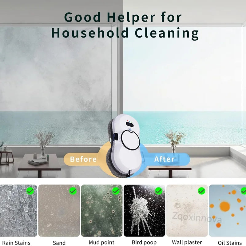 Robot lave-vitres UPS, aspirateur, lave-vitres, robot à plâtre, robot de nettoyage intelligent, balais électriques