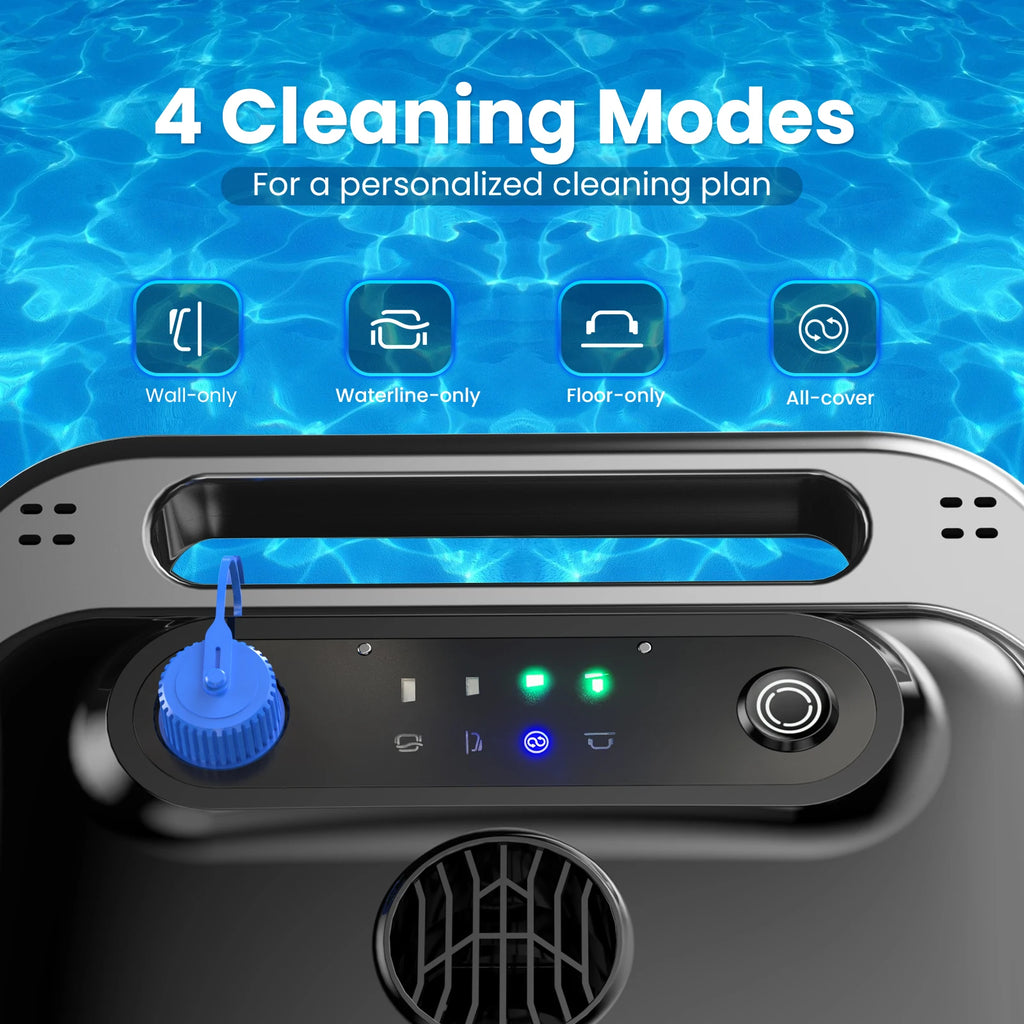 Vastorm 2026 Robot nettoyeur de piscine Y50S amélioré : autonomie de 130 minutes, stationnement automatique, puissant, sans fil, nettoyage automatique des sols et des parois.