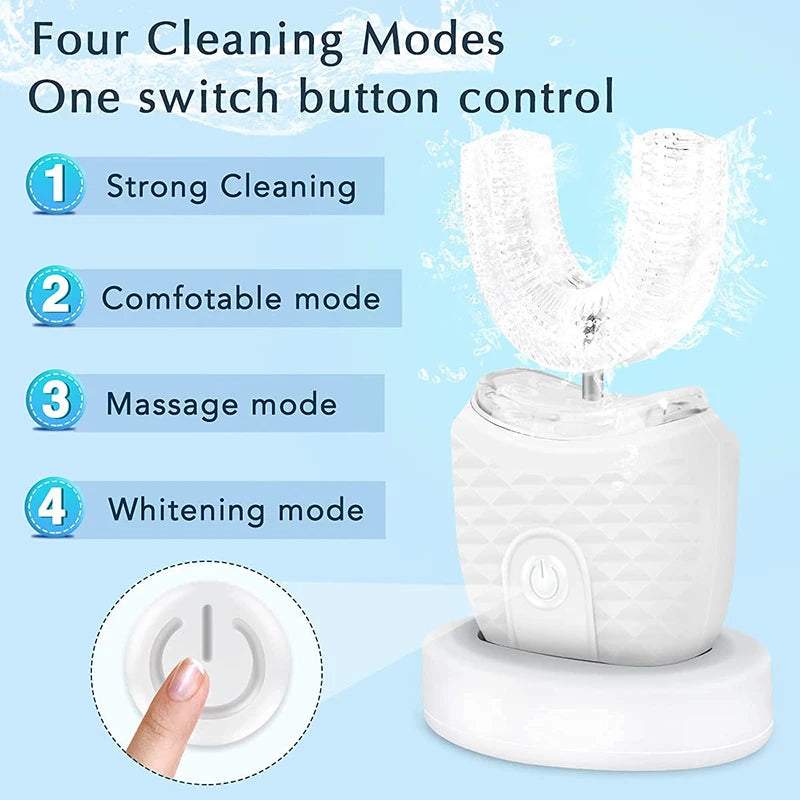 Brosse à dents électrique en forme de U, fabricant de brosses à dents électriques automatiques à 360 degrés.