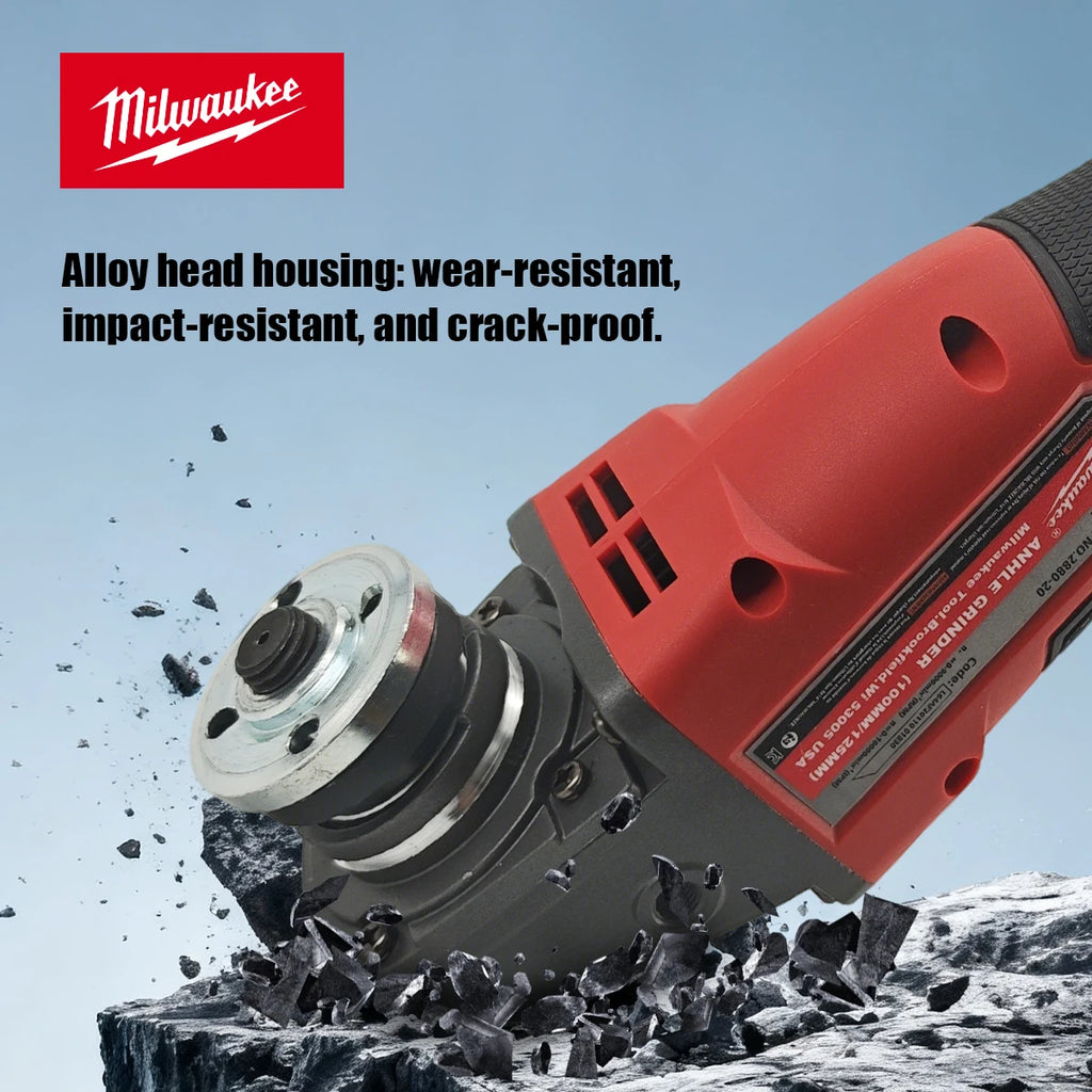 Meuleuse d'angle sans fil Milwaukee M18 de 125 mm avec interrupteur à palette sans verrouillage pour le polissage et la découpe