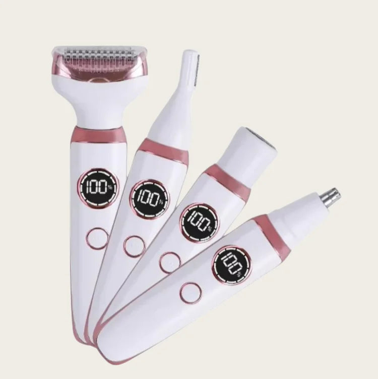 Rasoir électrique 4 en 1 pour femme, mini rasoir électrique, tondeuse, lames en acier inoxydable