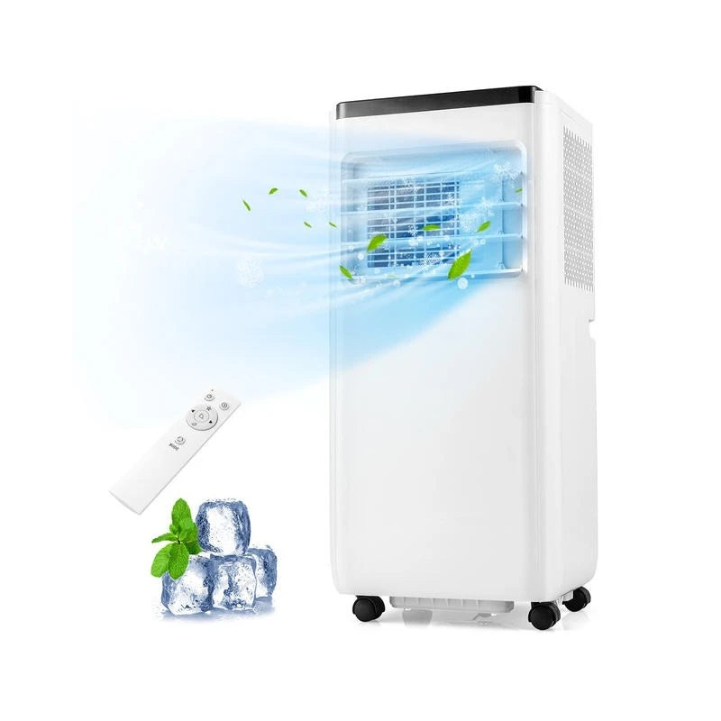 Climatiseur portable de 10 000 BTU avec télécommande, refroidit jusqu'à 350 pieds carrés.